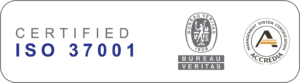logo of Certified ISO 37001, certified by Bureau Veritas.
